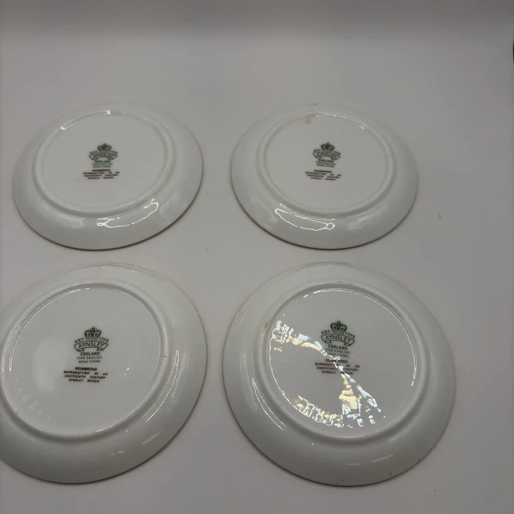 Aynsley Pembroke England Fine Bone China Bread Butter Plates Set of 4 (245)